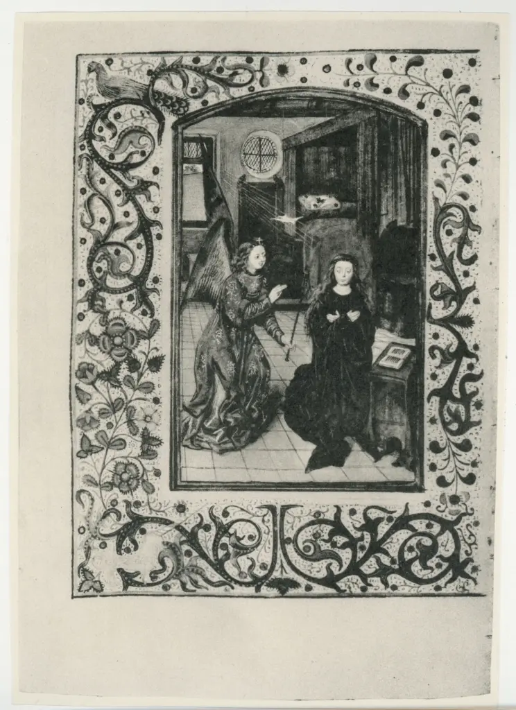 Anonimo , Anonimo - sec. XV, tardo - Ore della Vergine in olandese con Calendario, f. 86v, intero , fronte