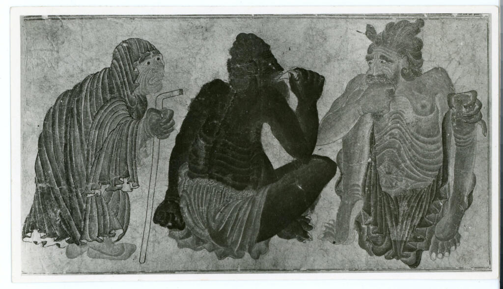 Anonimo , Disegno di Mehmet Siyah Kalem detto Penna Nera nell'Album del Conquistatore, Istambul, Biblioteca del Palazzo di Topkapi. , fronte
