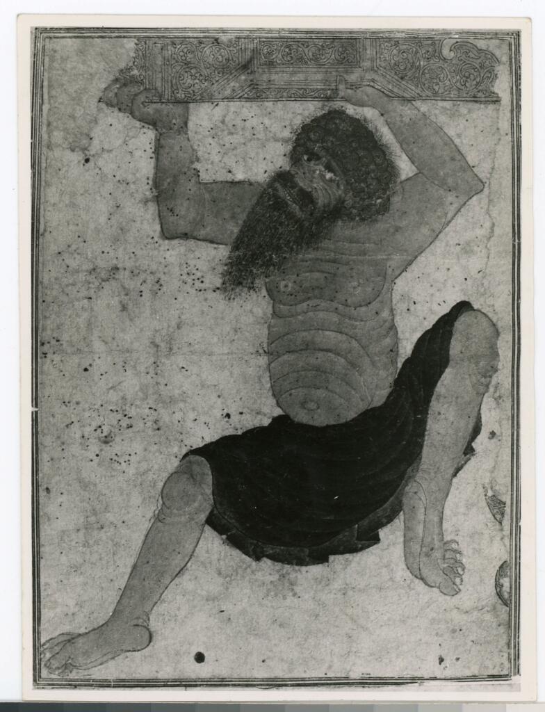 Anonimo , Disegno di Mehmet Siyah Kalem detto Penna Nera nell'Album del Conquistatore, Istambul, Biblioteca del Palazzo di Topkapi. , fronte