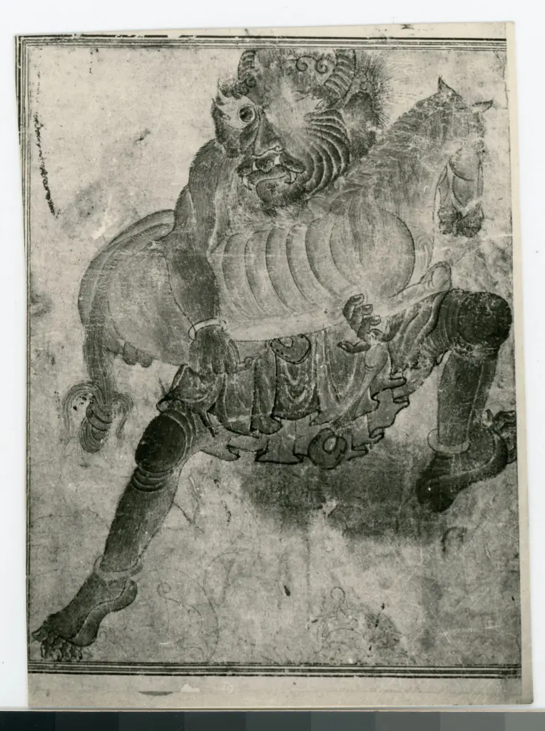 Anonimo , Disegno di Mehmet Siyah Kalem detto Penna Nera nell'Album del Conquistatore, Istambul, Biblioteca del Palazzo di Topkapi. , fronte