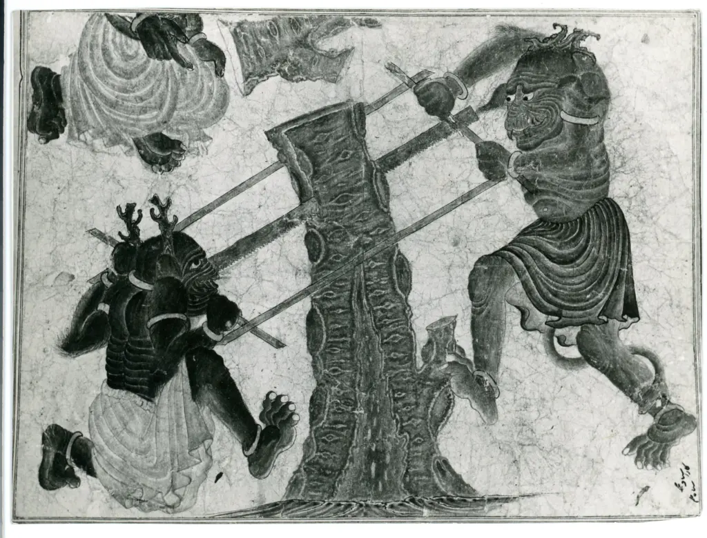 Anonimo , Disegno di Mehmet Siyah Kalem detto Penna Nera nell'Album del Conquistatore, Istambul, Biblioteca del Palazzo di Topkapi. , fronte