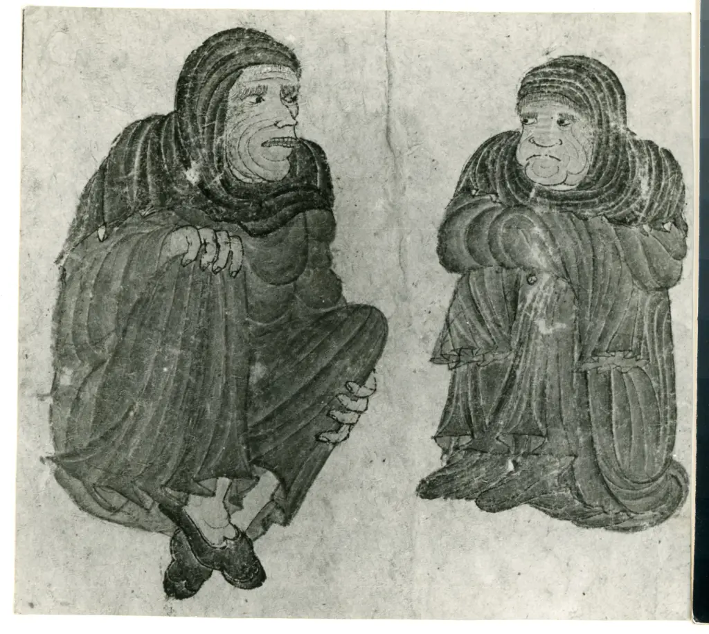 Anonimo , Disegno di Mehmet Siyah Kalem detto Penna Nera nell'Album del Conquistatore, Istambul, Biblioteca del Palazzo di Topkapi. , fronte