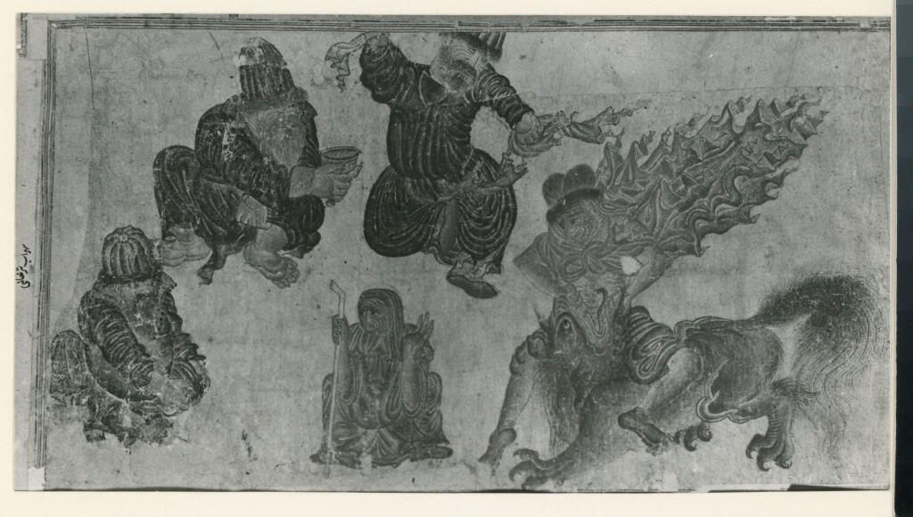 Anonimo , Disegno di Mehmet Siyah Kalem detto Penna Nera nell'Album del Conquistatore, Istambul, Biblioteca del Palazzo di Topkapi. , fronte