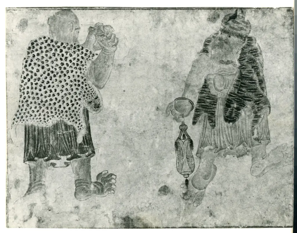 Anonimo , Disegno di Mehmet Siyah Kalem detto Penna Nera nell'Album del Conquistatore, Istambul, Biblioteca del Palazzo di Topkapi. , fronte