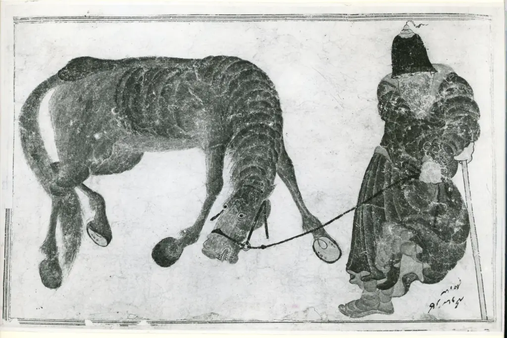 Siyah Qalam , Figura maschile con cavallo