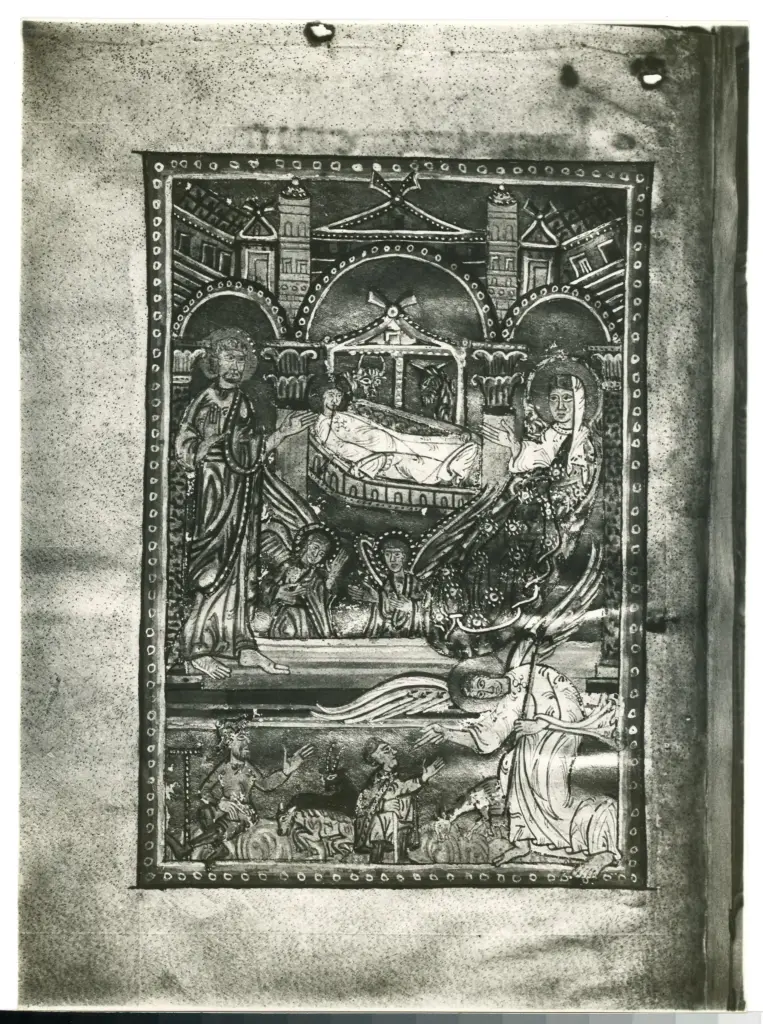 Padova - Duomo - sagrestia dei Canonici - Codice di Isidoro - Nativit&agrave; di N&deg; Signore , fronte