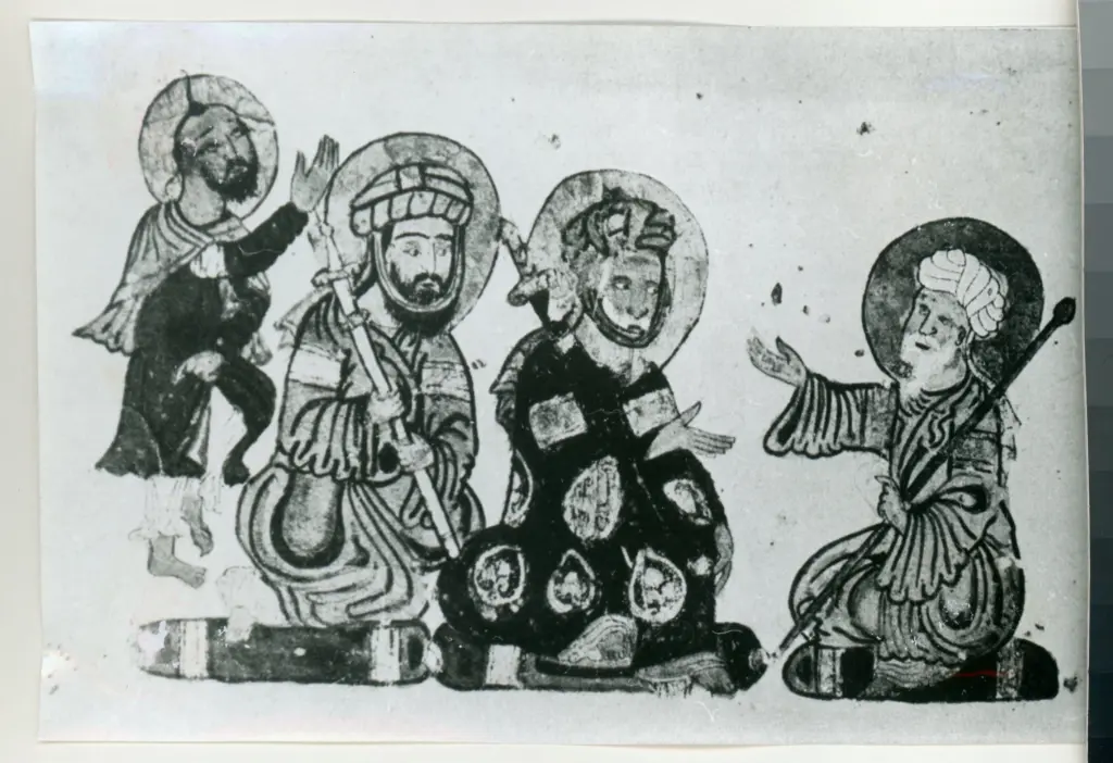 Anonimo , S&eacute;ances de Hariri. (Bibl. Nat., ms Saint-Vaast, fol. 85.) , fronte