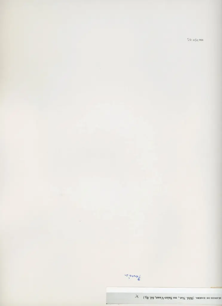 Anonimo , S&eacute;ances de Hariri. (Bibl. Nat., ms Saint-Vaast, fol. 85.) , retro