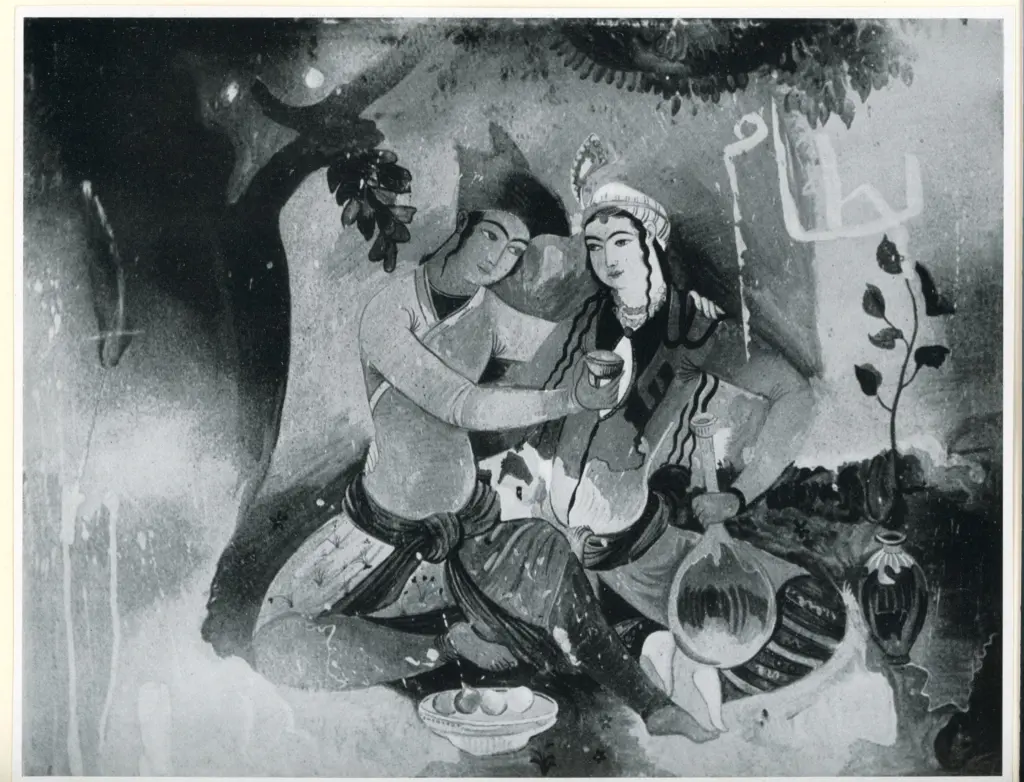 Anonimo , Coppia di amanti, Scena in giardino