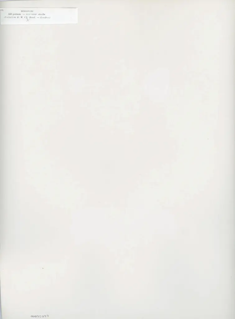 Anonimo , Miniature - Art persan. - XVIe-XVIIe si&egrave;cle - (Collection de M. Ch. Read. - Londres) , retro