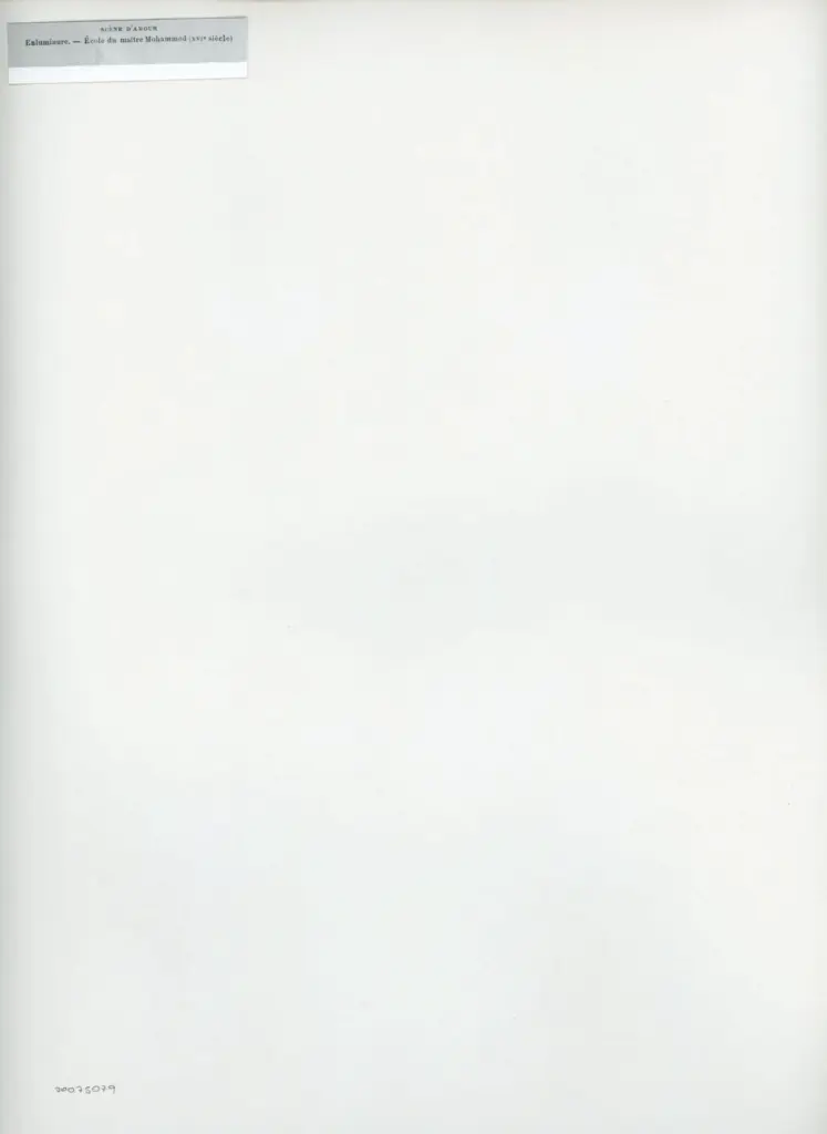 Anonimo , Scène d'amour - Enluminure. - Ecole du maître Mohammed (XVIe siècle) , retro