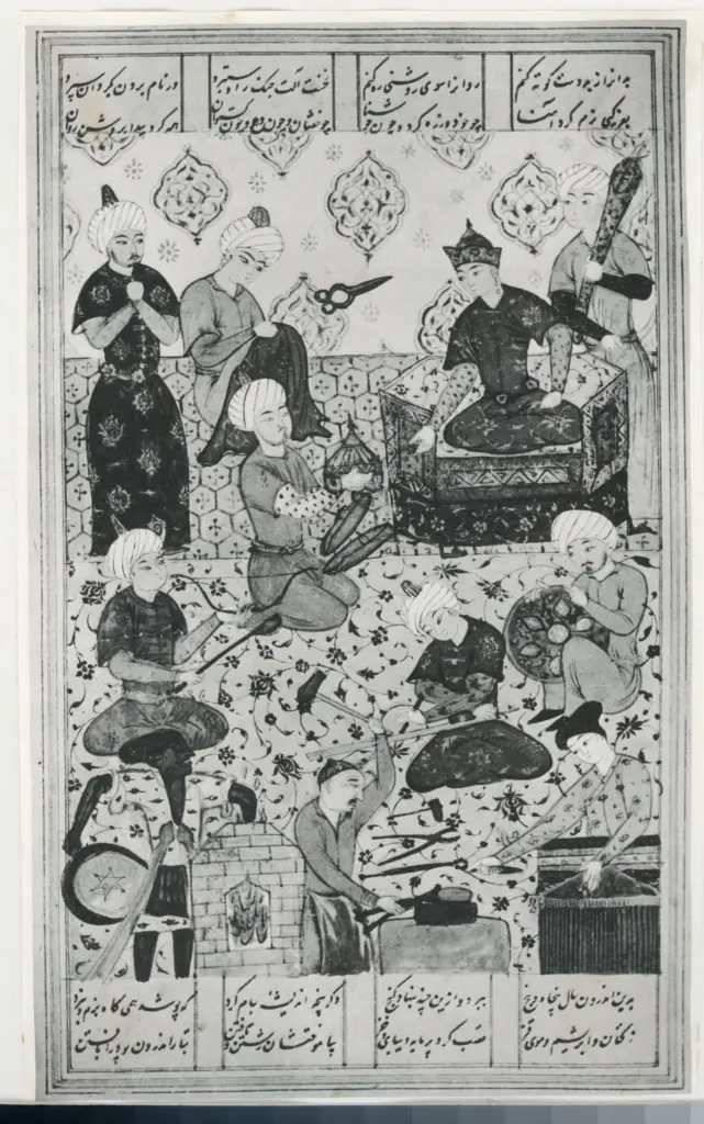 Anonimo , Anonimo - 1577 - Firdausi, Shahnameh (Libro dei Re), I parte, una pagina miniata , fronte