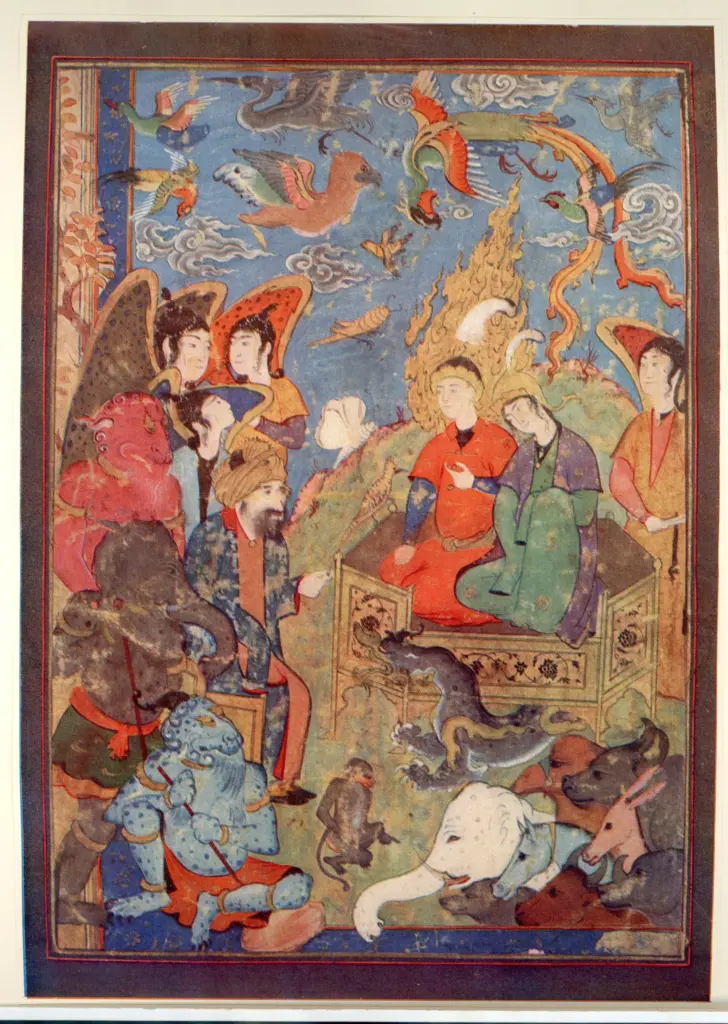 Anonimo , Salomone e la regina di Saba, Animali