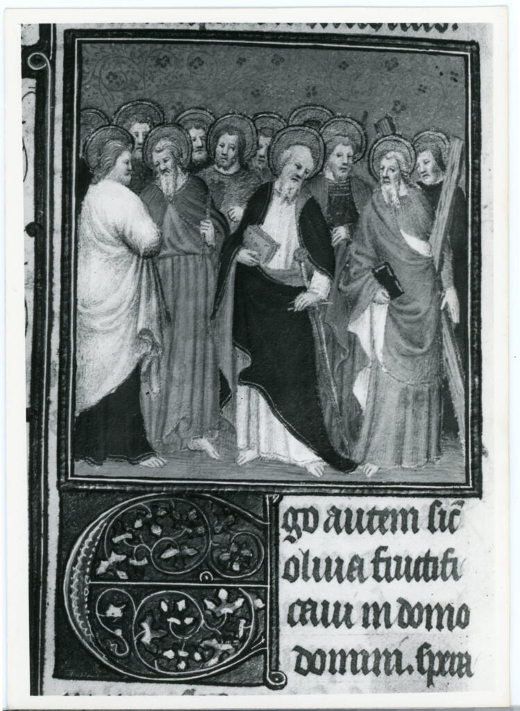 Maestro delle Ore del maresciallo Boucicaut, attr. - sec. XV, primo quarto - Lucca, Biblioteca Statale, ms. 3122, f. 285v, particolare , fronte