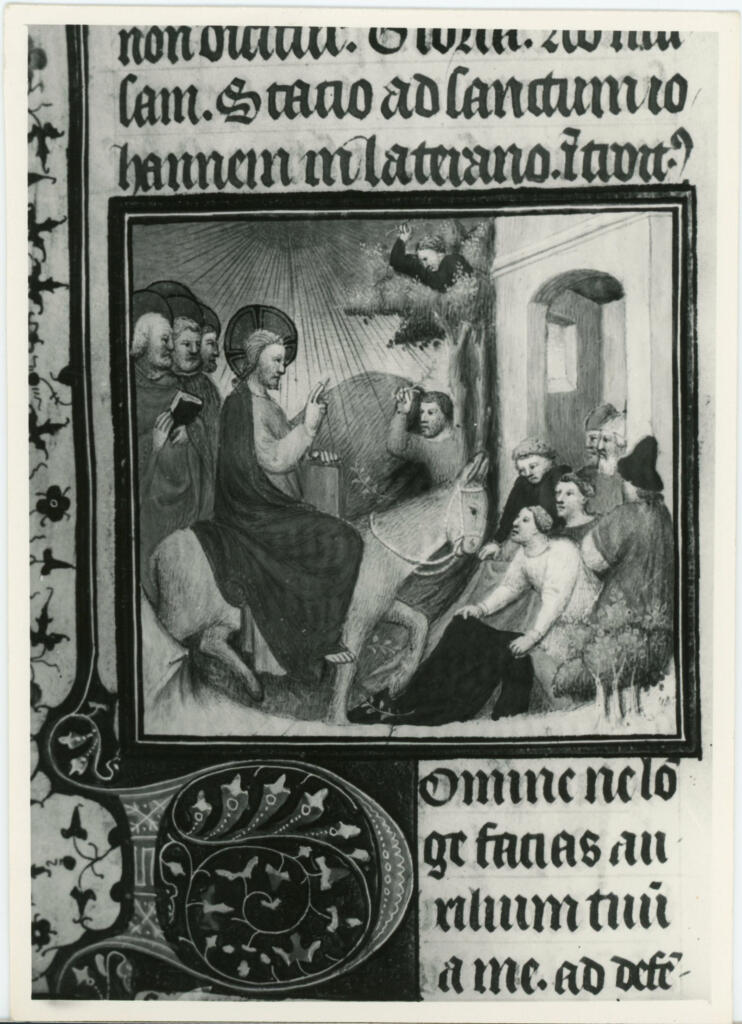 Maestro delle Ore del maresciallo Boucicaut, attr. - sec. XV, primo quarto - Lucca, Biblioteca Statale, ms. 3122, f. 95r, particolare , fronte