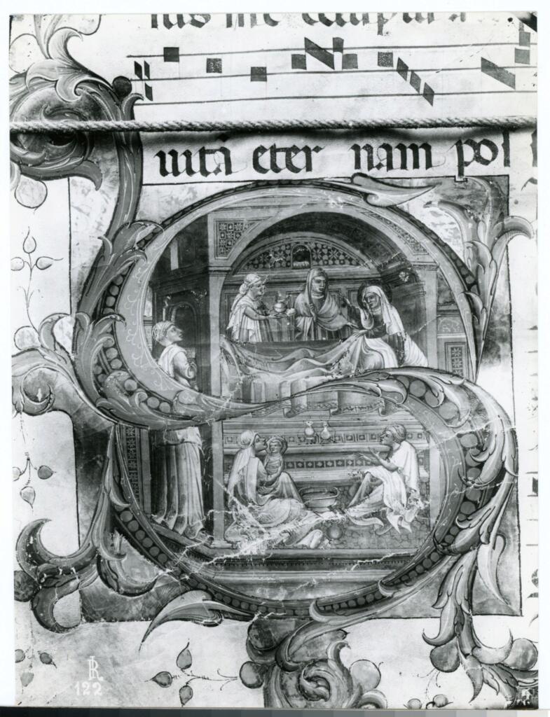 Gabinetto Fotografico della Soprintendenza Speciale per il Patrimonio Storico, Artistico ed Etnoantropologico e per il Polo Museale della città di Firenze , Firenze - Museo Nazionale - Lettera miniata con la Natività , fronte