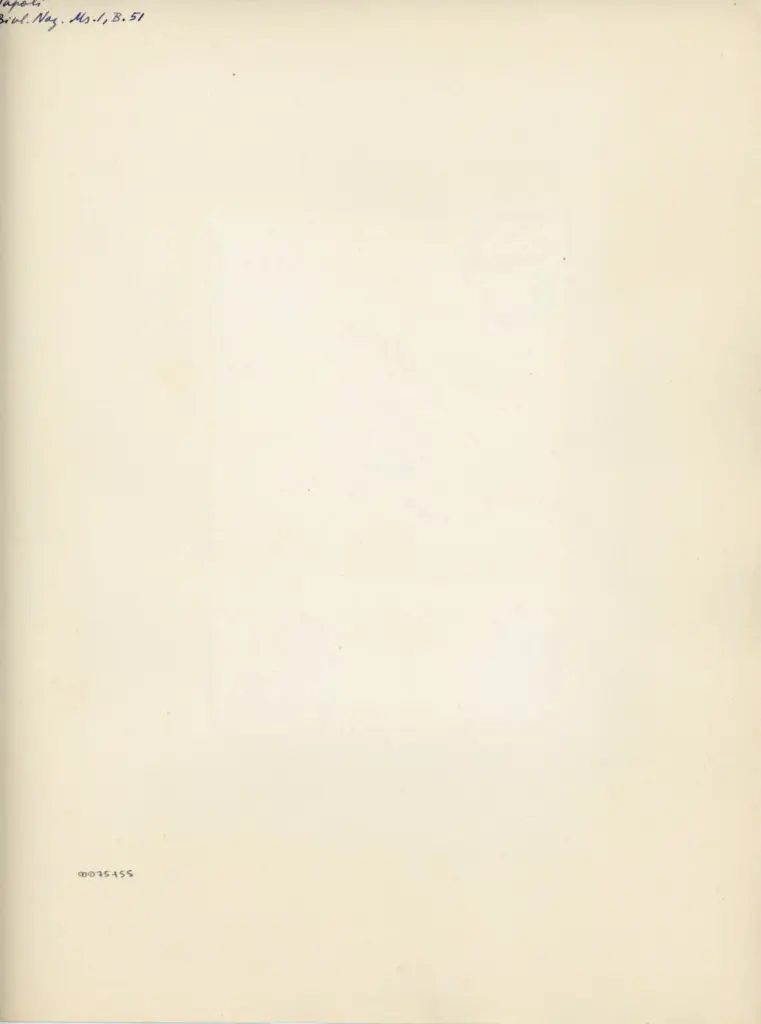 Anonimo , Napoli - Bibl. naz. Ms. I, B.51 , retro