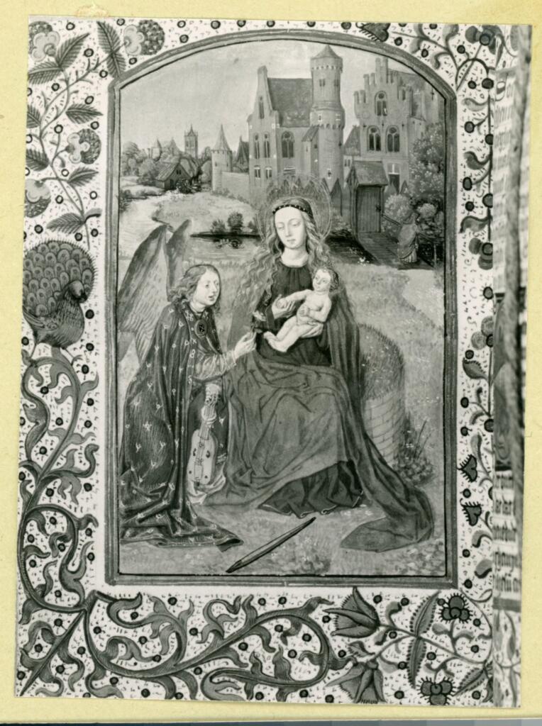 Anonimo , Anonimo - sec. XV - Libro d'Ore, una pagina miniata , fronte