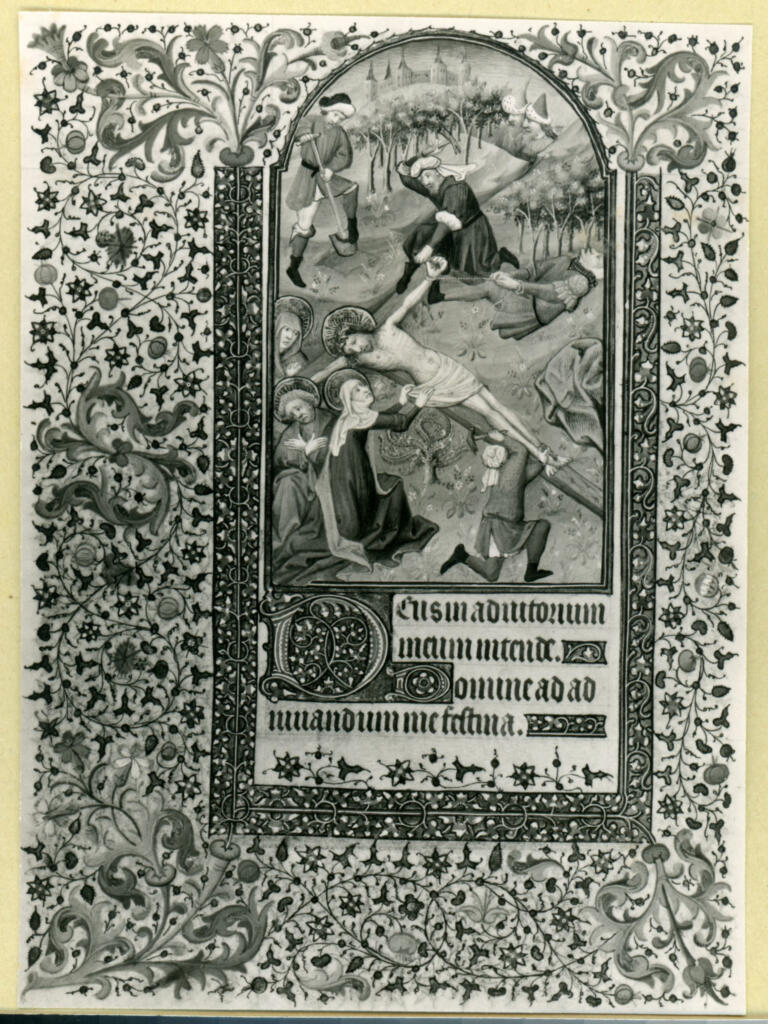 Anonimo , Maestro di Bedford, attr. - sec. XV, ca. 1440 - Londra, British Library, ms. Additional 82945 (Wardington Hours), una pagina miniata