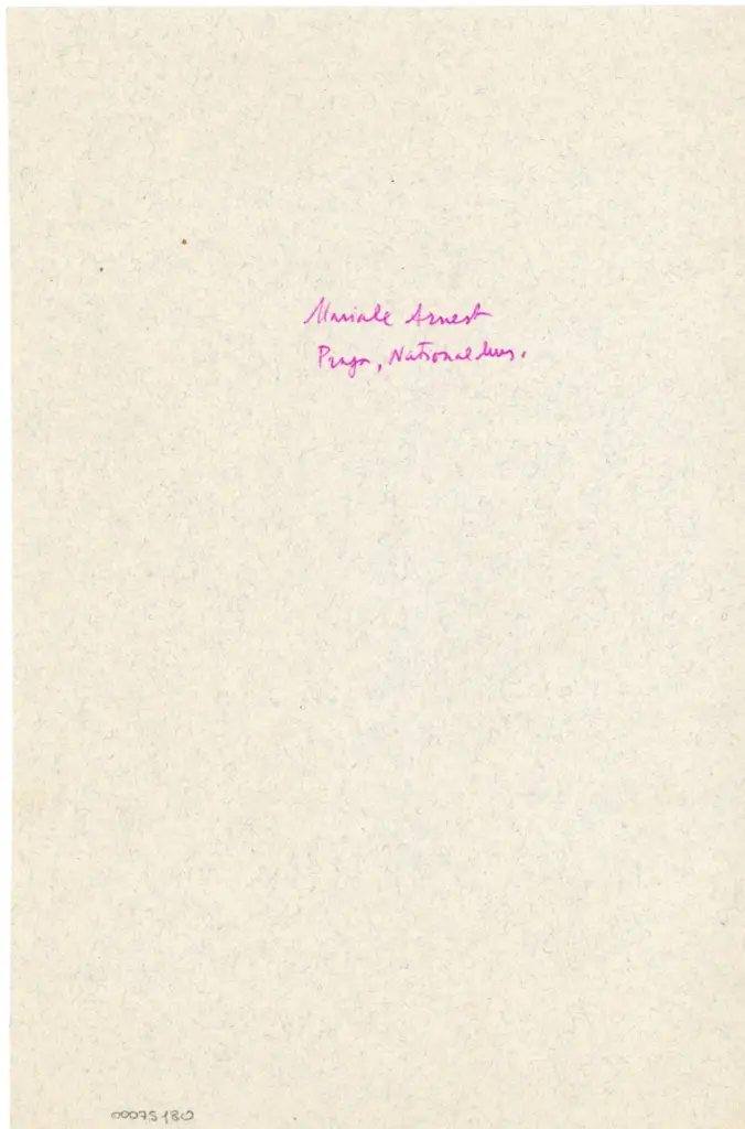 Anonimo , Mariale Arnest - Praga, Nationalmus. , retro