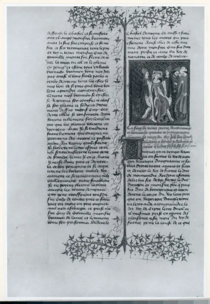 Anonimo , Anonimo francese - sec. XV - Una pagina miniata , fronte