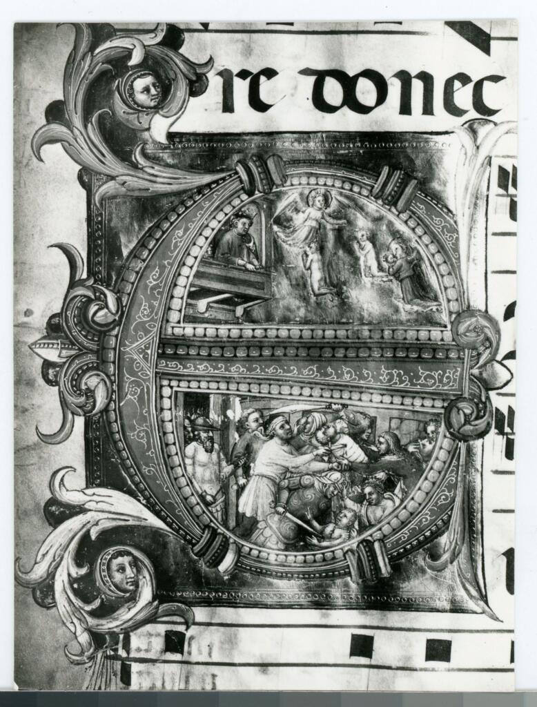 Gabinetto Fotografico della Soprintendenza Speciale per il Patrimonio Storico, Artistico ed Etnoantropologico e per il Polo Museale della città di Firenze , Battista di Biagio Sanguigni - 1429 - Prato, Museo dell'Opera del Duomo, ms. D, f. 67r, particolare , fronte