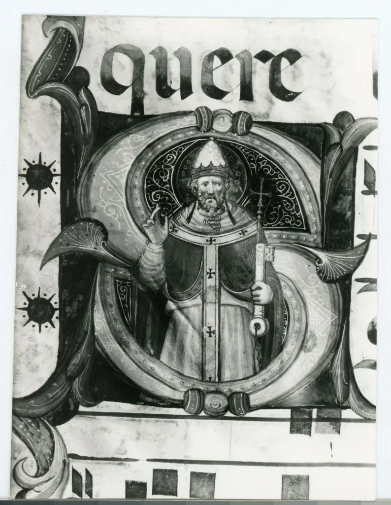 Gabinetto Fotografico della Soprintendenza Speciale per il Patrimonio Storico, Artistico ed Etnoantropologico e per il Polo Museale della citt&agrave; di Firenze , Battista di Biagio Sanguigni - 1429 - Prato, Museo dell'Opera del Duomo, f. 68r, particolare , fronte