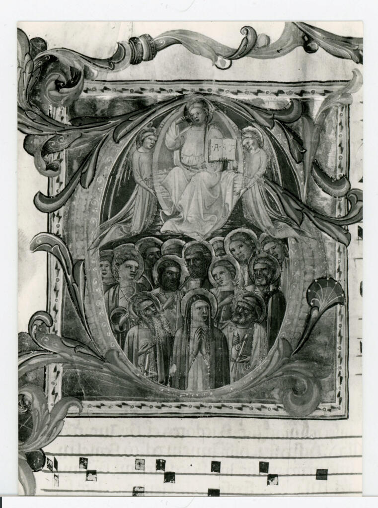 Gabinetto Fotografico della Soprintendenza Speciale per il Patrimonio Storico, Artistico ed Etnoantropologico e per il Polo Museale della città di Firenze , Bartolomeo di Fruosino - 1435 - Prato, Archivio Storico Diocesano, Archivio del Capitolo della Cattedrale, ms. 6 (già C), f. 56v, particolare