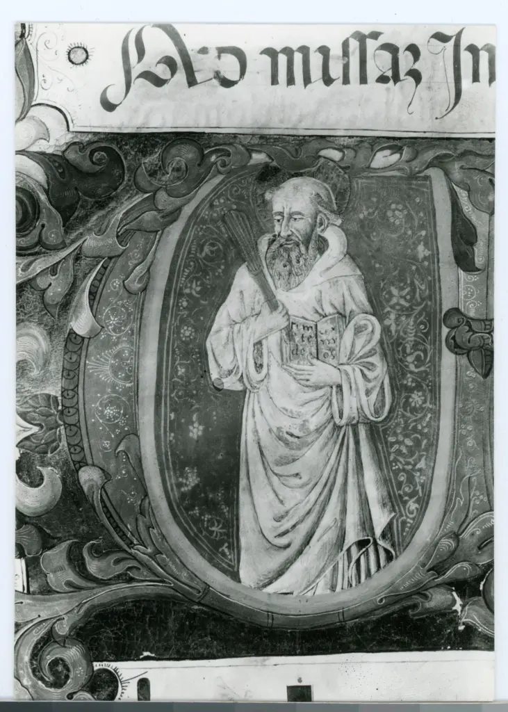 Gabinetto Fotografico della Soprintendenza Speciale per il Patrimonio Storico, Artistico ed Etnoantropologico e per il Polo Museale della città di Firenze , Cosimo di Giovanni (?) - sec. XV, ultimo quarto - Graduale B proveniente dal monastero di San Bartolomeo alle Sacca, f. 26v, particolare , fronte