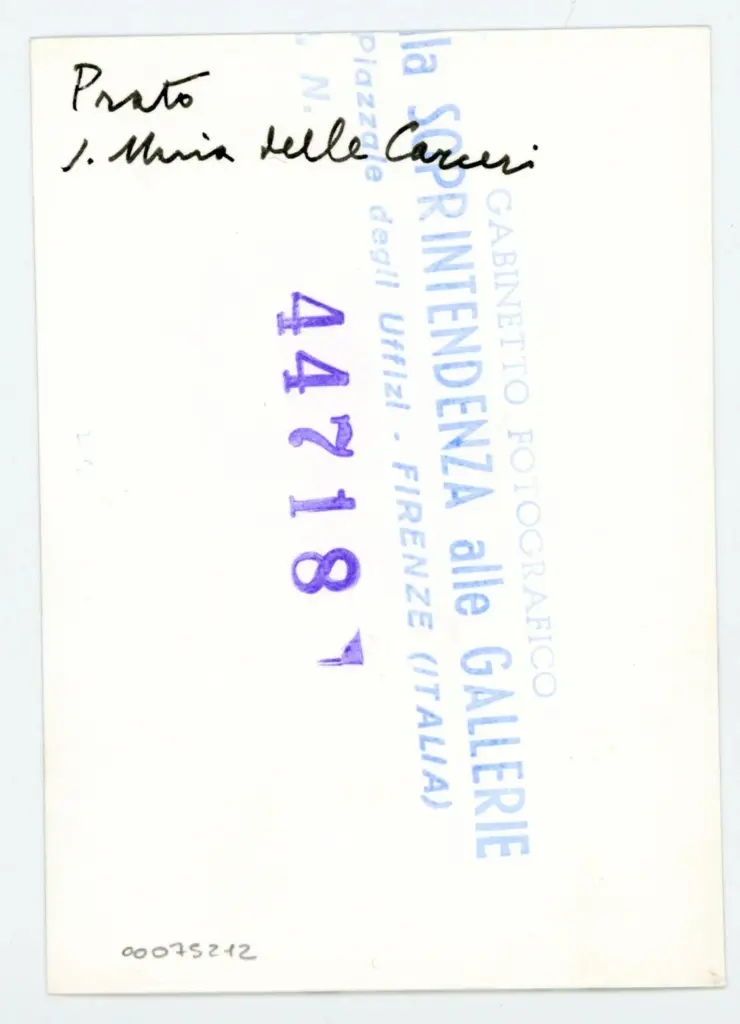 Gabinetto Fotografico della Soprintendenza Speciale per il Patrimonio Storico, Artistico ed Etnoantropologico e per il Polo Museale della città di Firenze , Cosimo di Giovanni (?) - sec. XV, ultimo quarto - Graduale B proveniente dal monastero di San Bartolomeo alle Sacca, f. 26v, particolare , retro