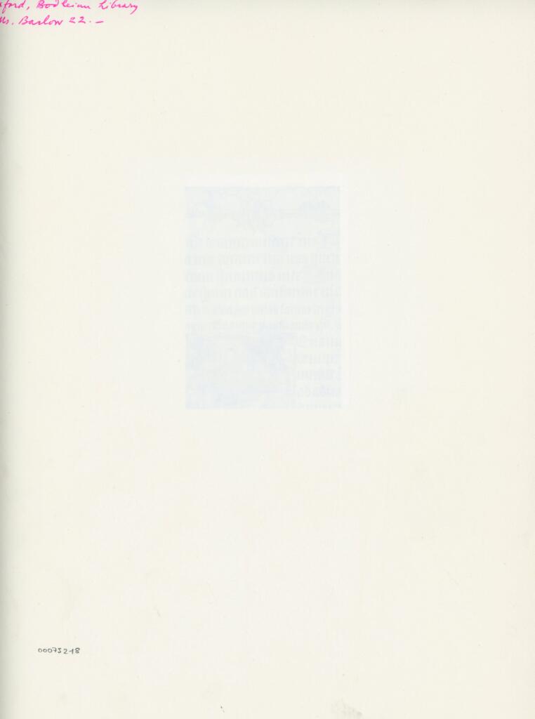 Anonimo , Oxford, Bodleian Library - Ms. Barlow 22. - , retro