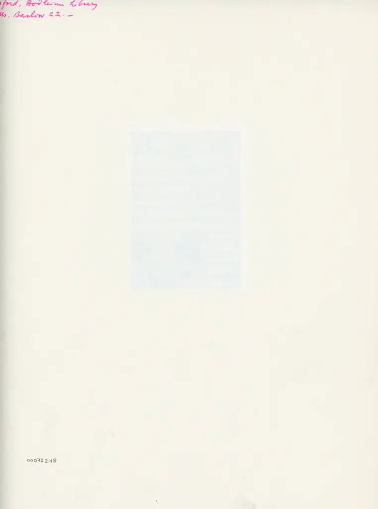 Anonimo , Oxford, Bodleian Library - Ms. Barlow 22. - , retro