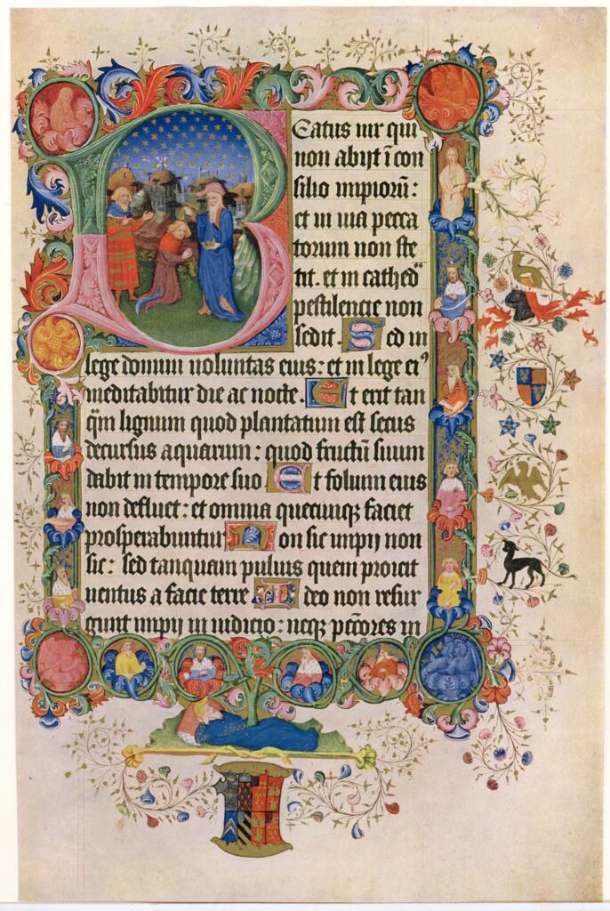 Anonimo , Anonimo, Herman Scheerre - 1414-1423 - Londra, British Library, Ms. Additional 42131, Bedford Psalter and Hours , fronte