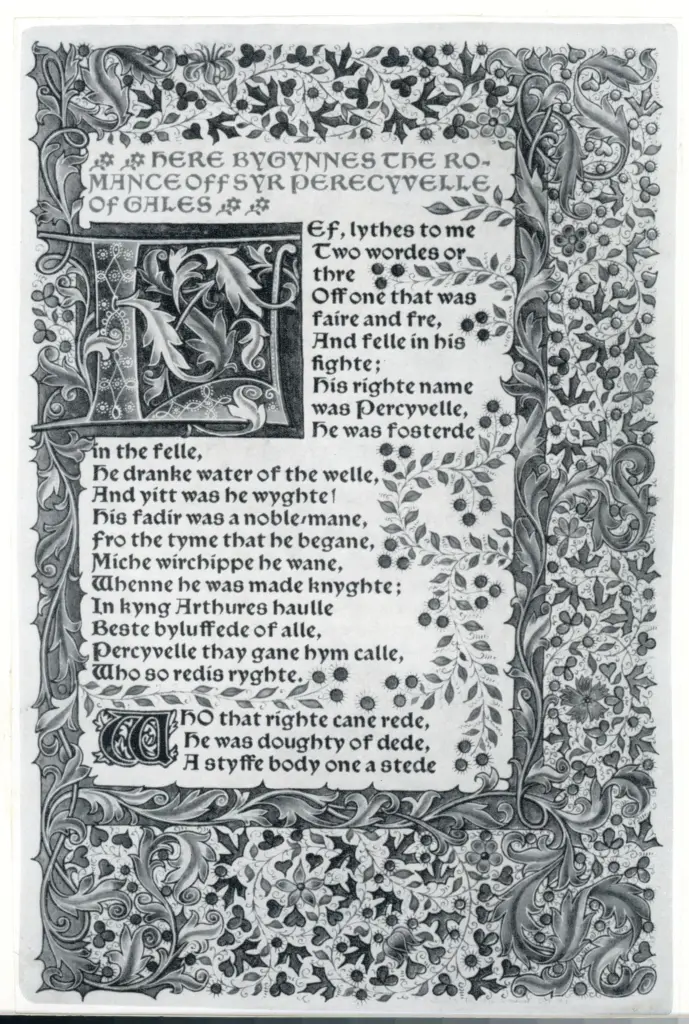 Anonimo , Syr Perecyvelle of Gales, printed on vellum , fronte