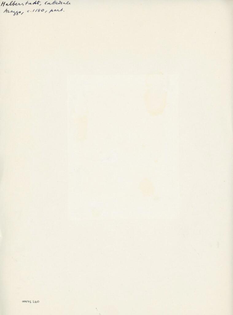 Anonimo , Halberstadts, Cattedrael - Arazzo, c. 1180, part. , retro