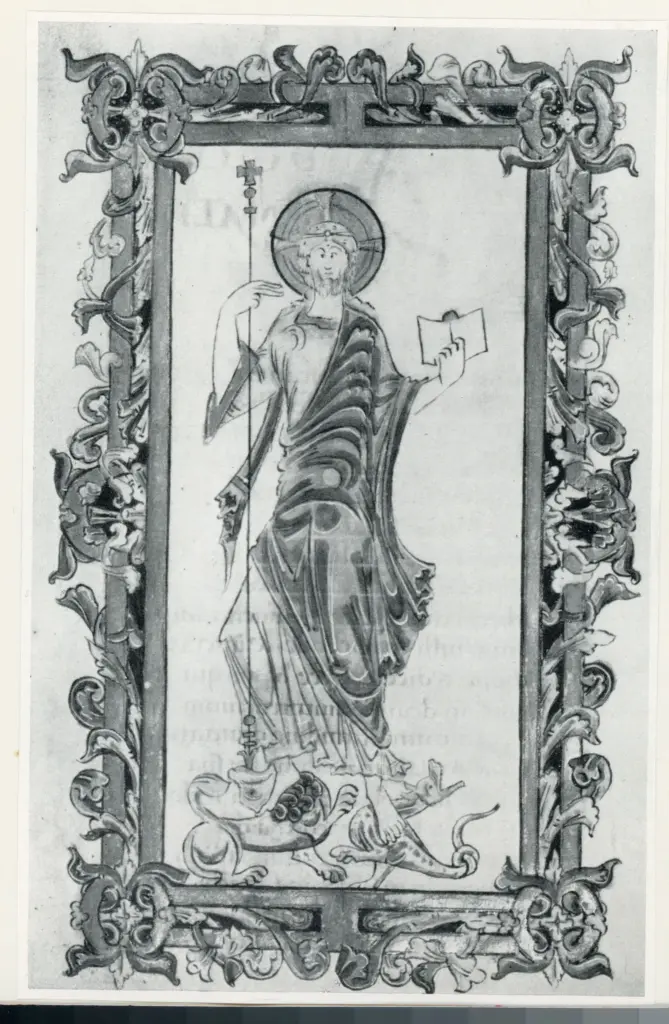 Anonimo sec. XI , Ges&ugrave; Cristo, Cornice con motivi decorativi fitomorfi