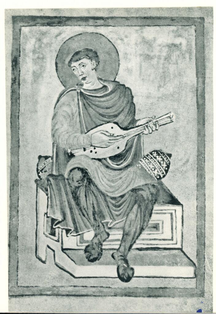 Anonimo , London, British Museum - Salterio di Lotario, c. 850 - Ms. Add. 37768, f. 5 , fronte