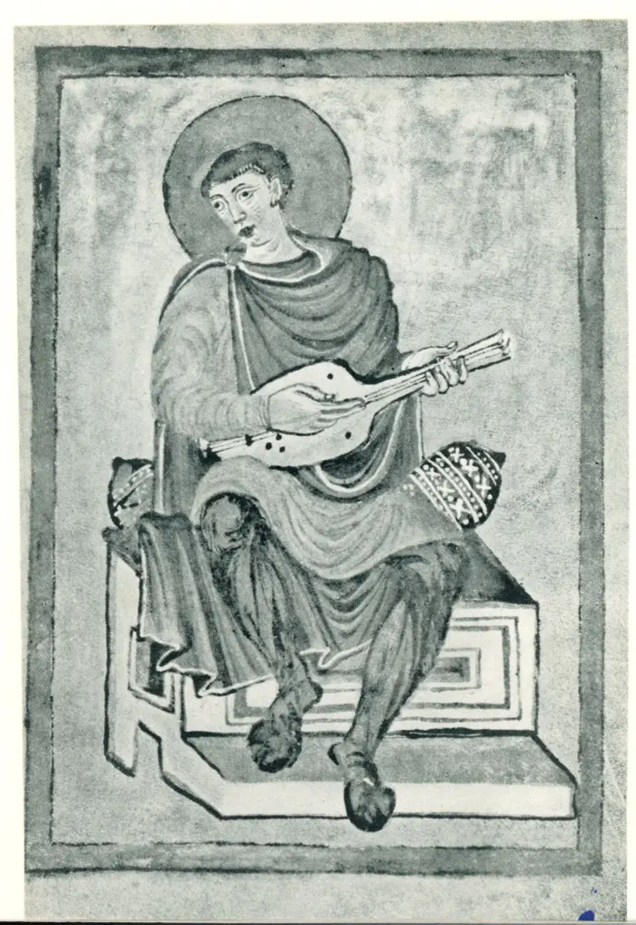 Anonimo , London, British Museum - Salterio di Lotario, c. 850 - Ms. Add. 37768, f. 5 , fronte