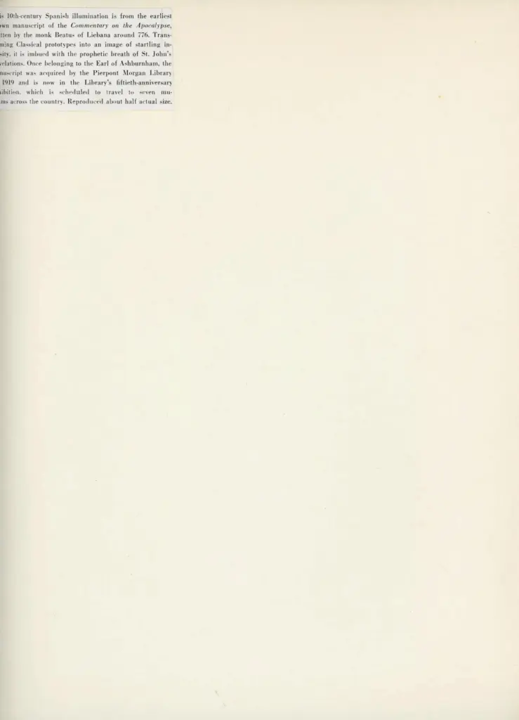 Anonimo , Anonimo spagnolo - sec. X - New York, Pierpont Morgan Library, Ms. M 644, f. 115v , retro