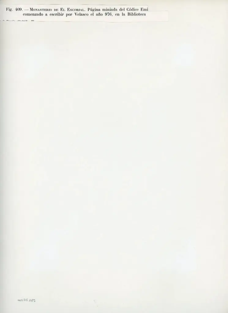 Anonimo , Monasterio de El Escorial. P&aacute;gina en miniatura del C&oacute;dice Emi - comenz&oacute; a ser escrito por Velasco en el a&ntilde;o 976, en la Biblioteca , retro
