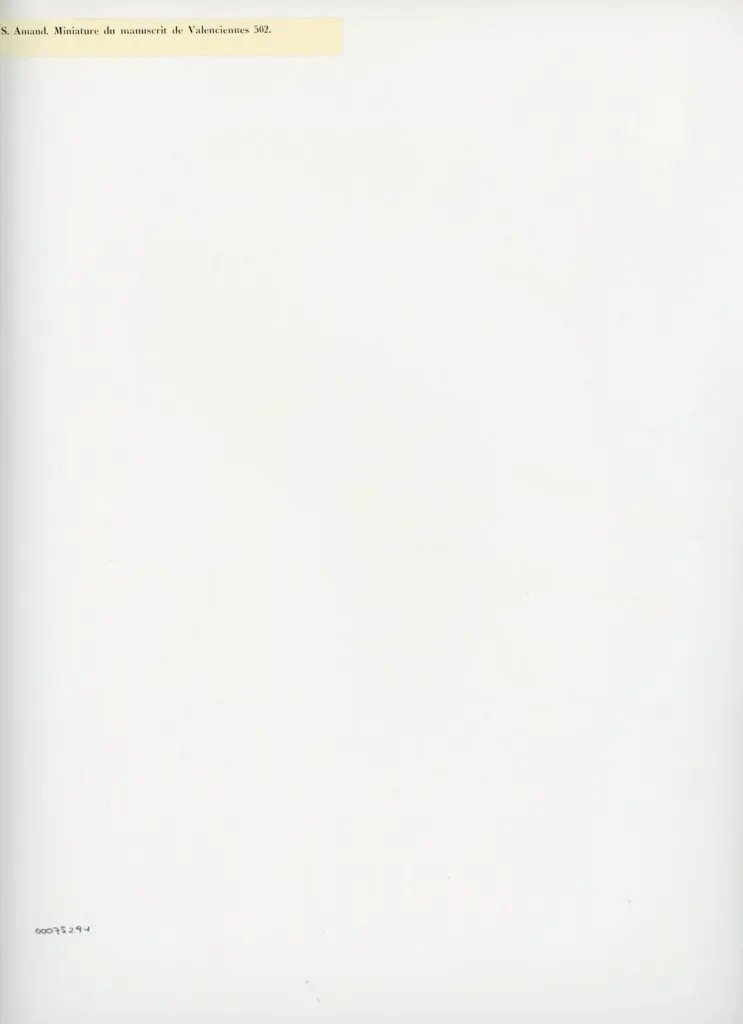 Anonimo , S. Amand. Miniature du manuscrit de Valenciennes 502. , retro