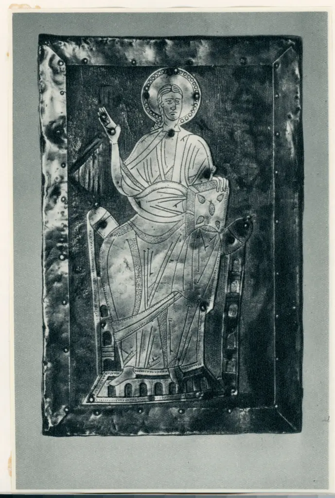 Anonimo , Buchdeckel einer Reichenauer Handschrift (10. Jh.) , fronte