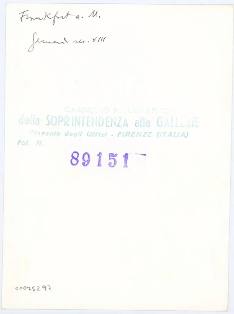 Gabinetto Fotografico della Soprintendenza Speciale per il Patrimonio Storico, Artistico ed Etnoantropologico e per il Polo Museale della citt&agrave; di Firenze , Anonimo tedesco - sec. XIII - manoscritto tedesco, una pagina miniata , retro