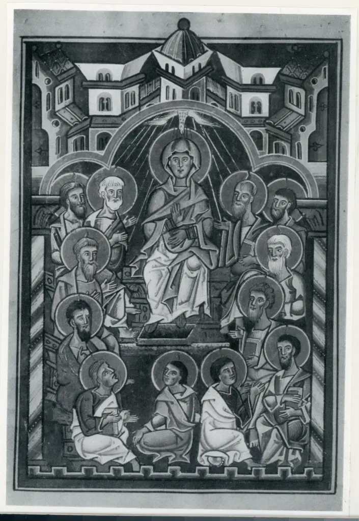 Anonimo , Stuttgart, Provinzialbibliothek - Salterio del Langravio Ermanno di Turingia - inizio sec. XIII , fronte