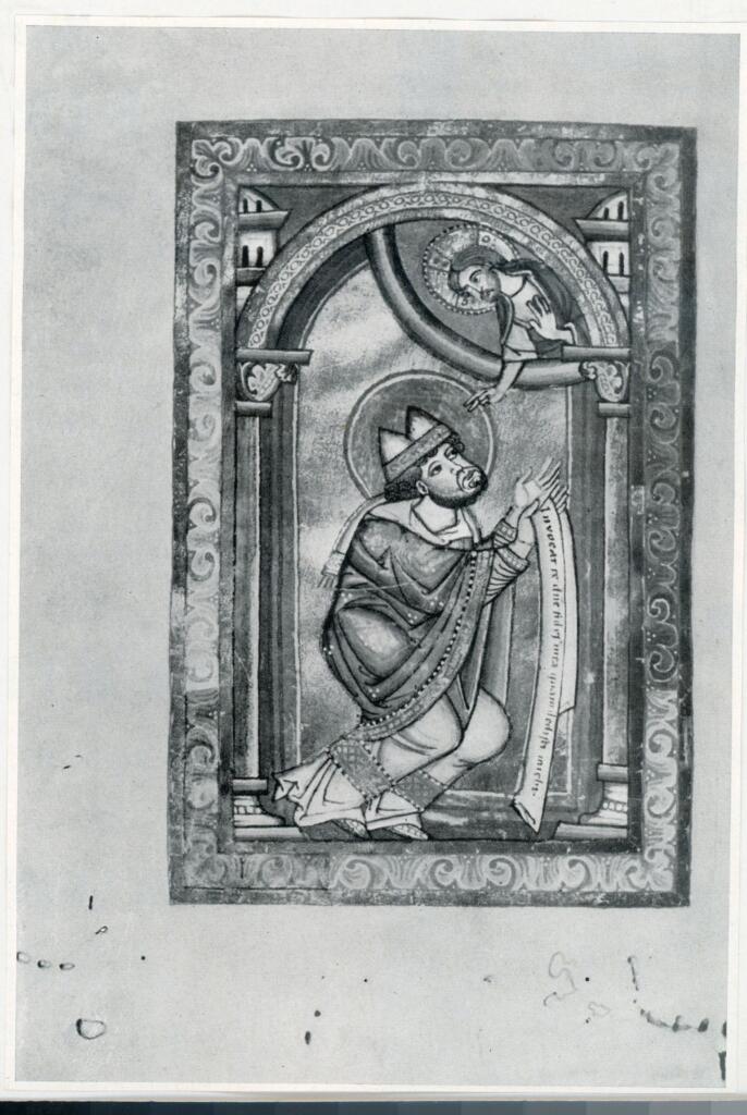 Anonimo , Sankt Augustinus, Confessiones, aufgeschrieben von Heinricus in der Abtei Michaelsberg, Bamberg, 1169. , fronte