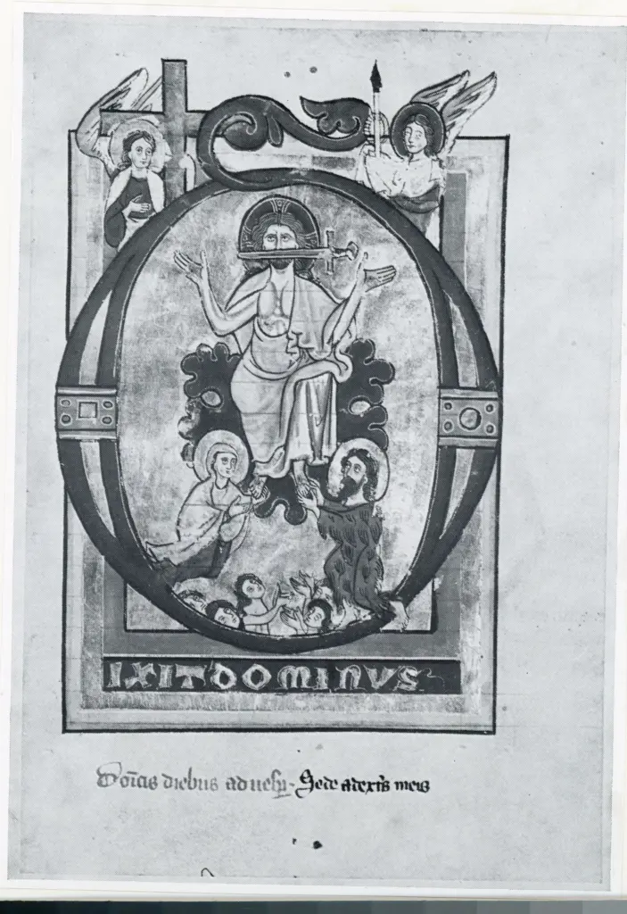 Anonimo , Anonimo - Scuola di Salisburgo - sec. XIII - Salterio - una pagina miniata , fronte