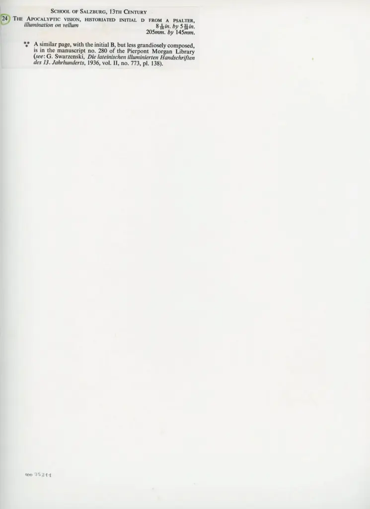 Anonimo , Anonimo - Scuola di Salisburgo - sec. XIII - Salterio - una pagina miniata , retro