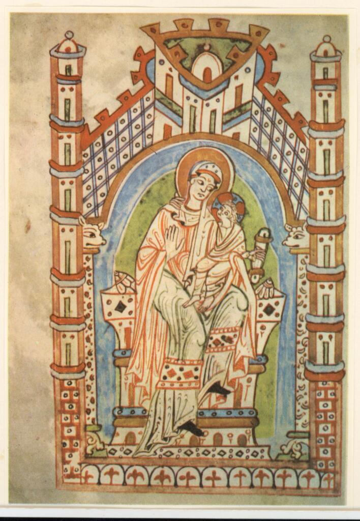 Anonimo , Anonimo - 1175-1187 - pagina di un manoscritto miniato , fronte
