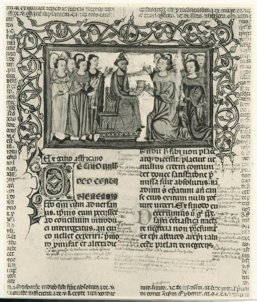 Anonimo , Anonimo - sec. XIII, seconda metà - manoscritto, particolare di un foglio , fronte