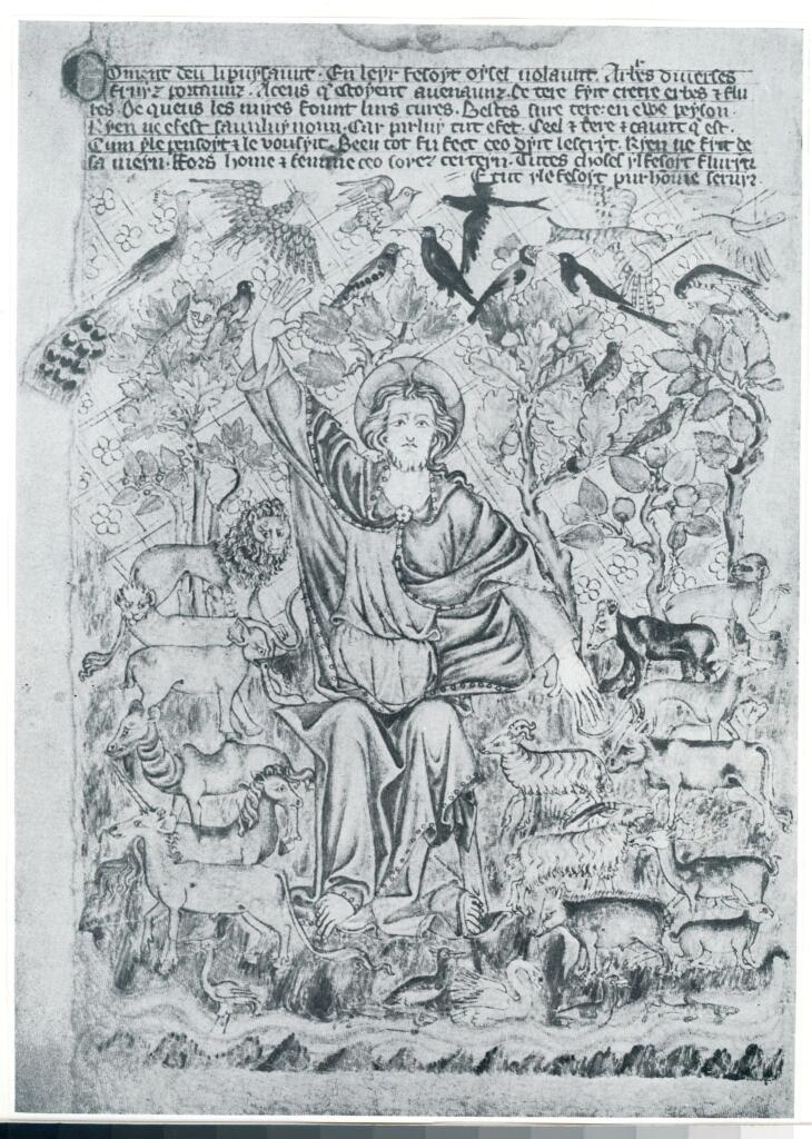 Anonimo , Anonimo - sec. XIV - Londra, British Library, Additional MS 47682, Holkham Bible Picture Book, f. 2v , fronte